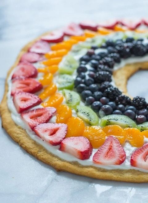 crescent roll rainbow fruit pizza recipe