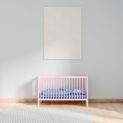 crib in bedroom at home