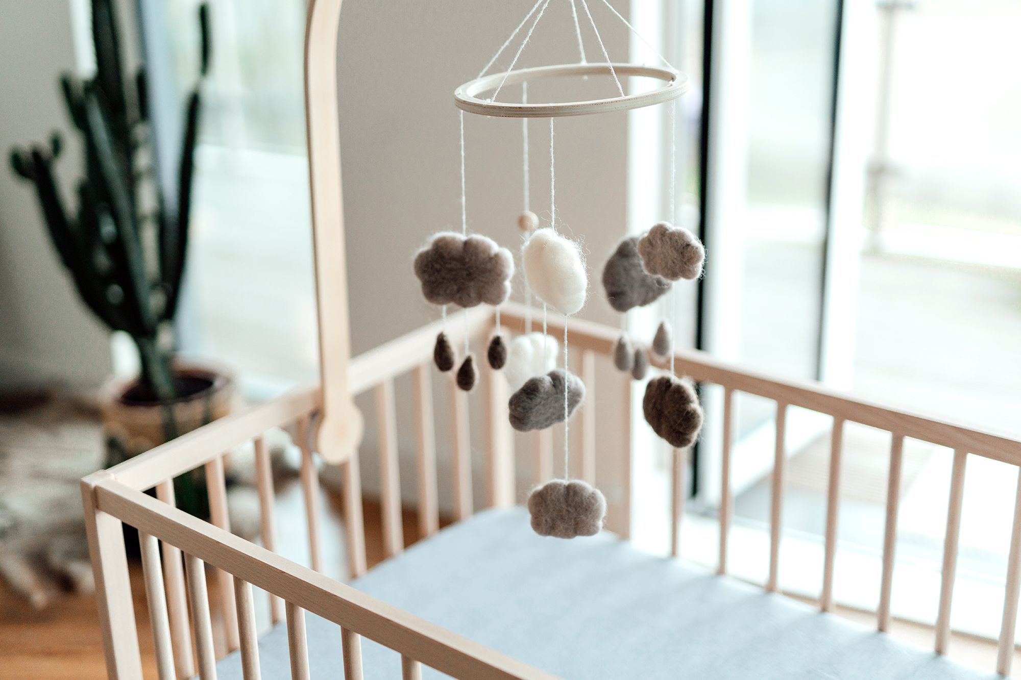 Cats family crib mobile musical Nursery decor kids room Baby - Inspire  Uplift