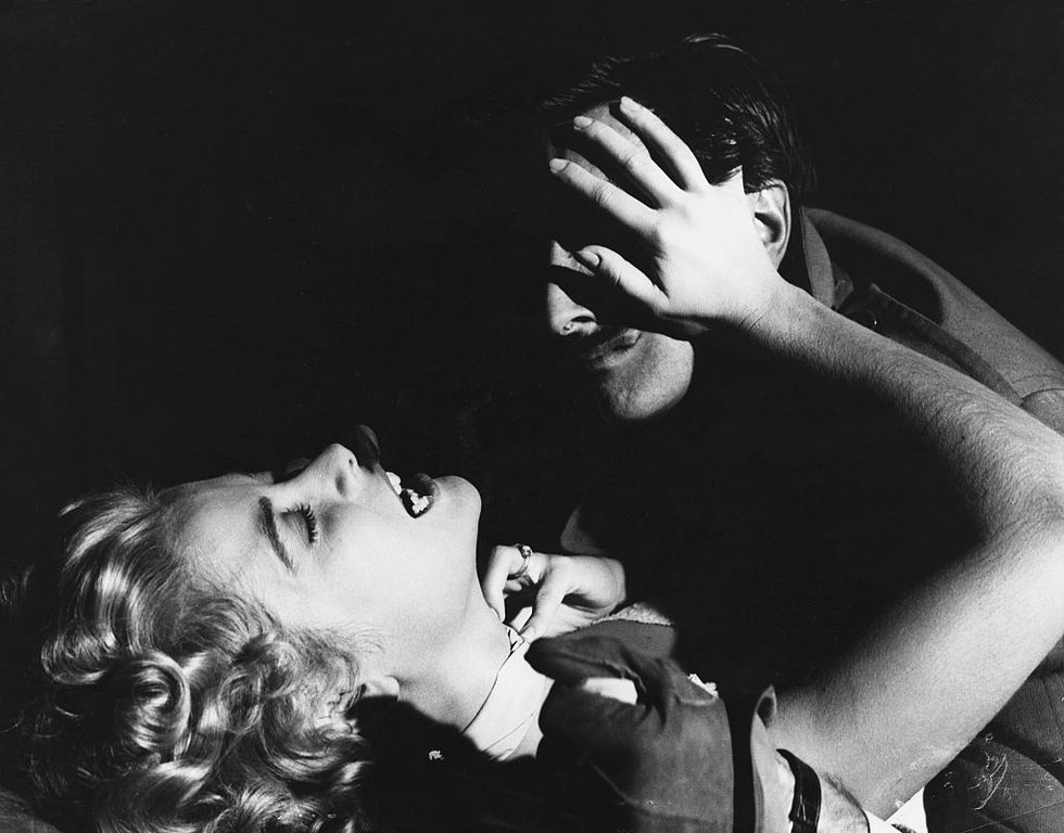 margot mary wendice grace kelly is attacked during a scene from the 1954 thriller dial m for murder photo by �� john springer collectioncorbiscorbis via getty images