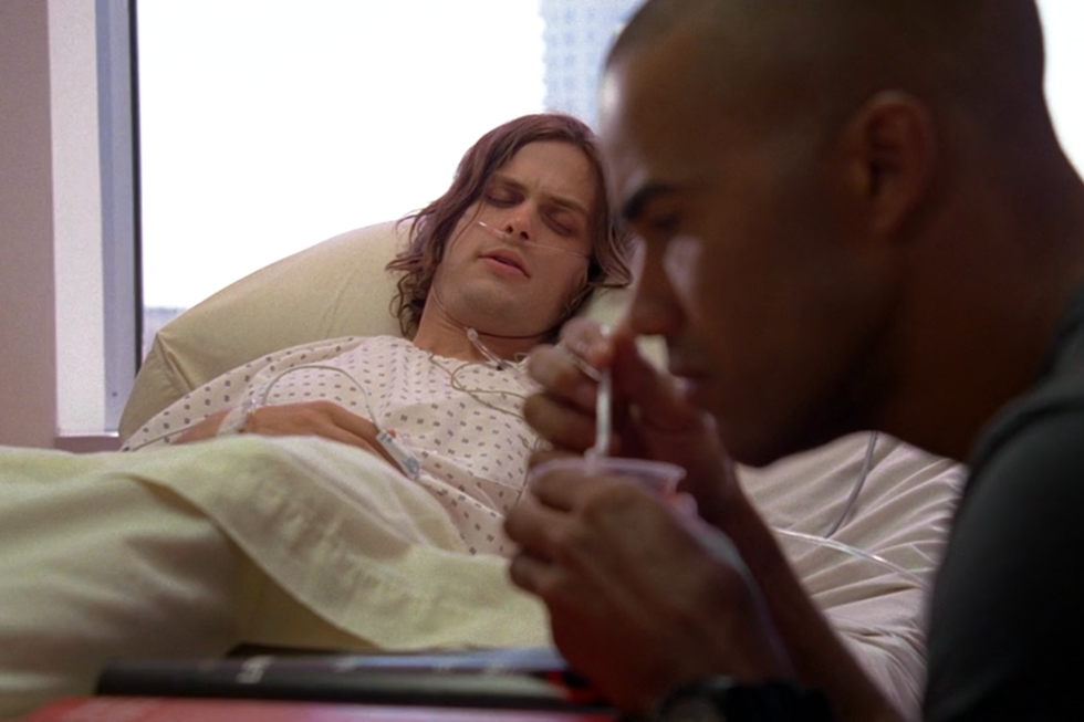 matthew gray gubler and shemar moore in criminal minds