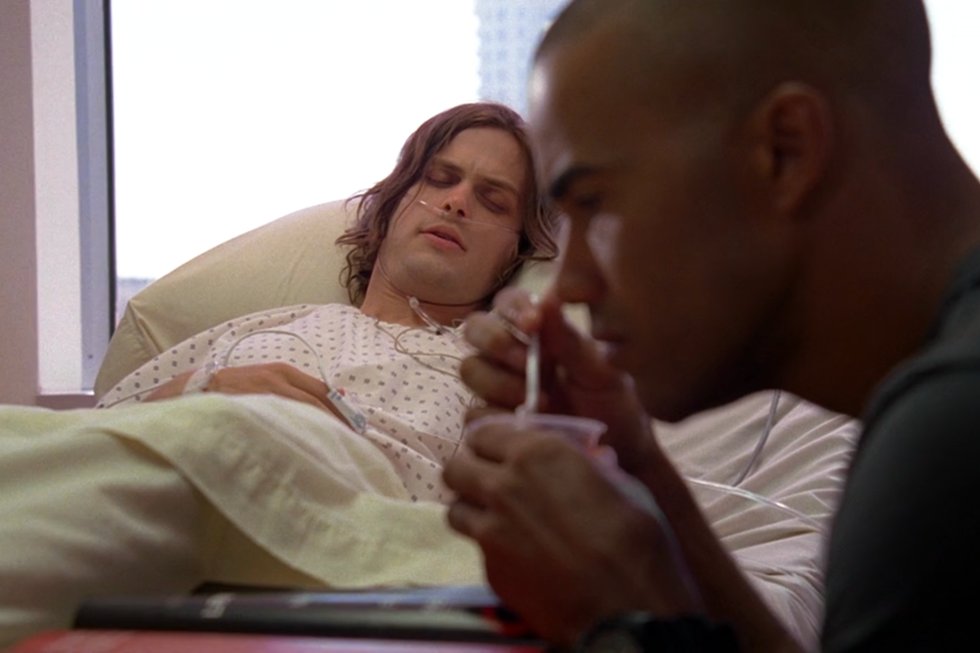 matthew gray gubler and shemar moore in criminal minds