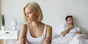 couple having problems in bedroom
