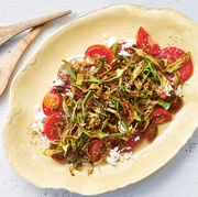 crispy okra and tomato salad