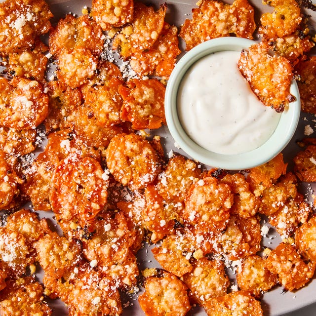 Crispy parmesan ranch smashed carrots crispy parmesan ranch smashed carrots topped with parmesan