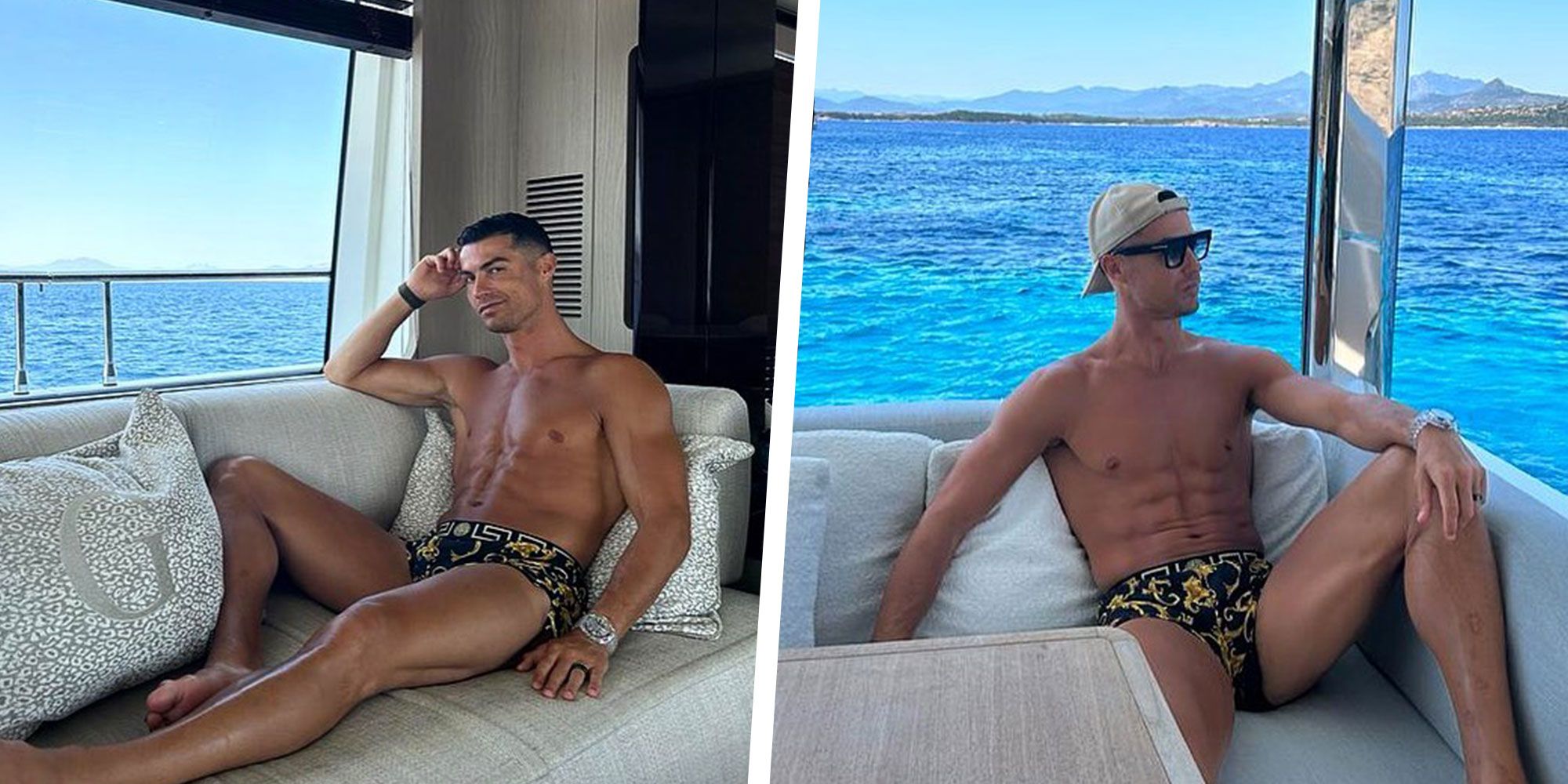 Cristiano Ronaldo Looks Ripped in Shirtless Holiday Thirst Trap