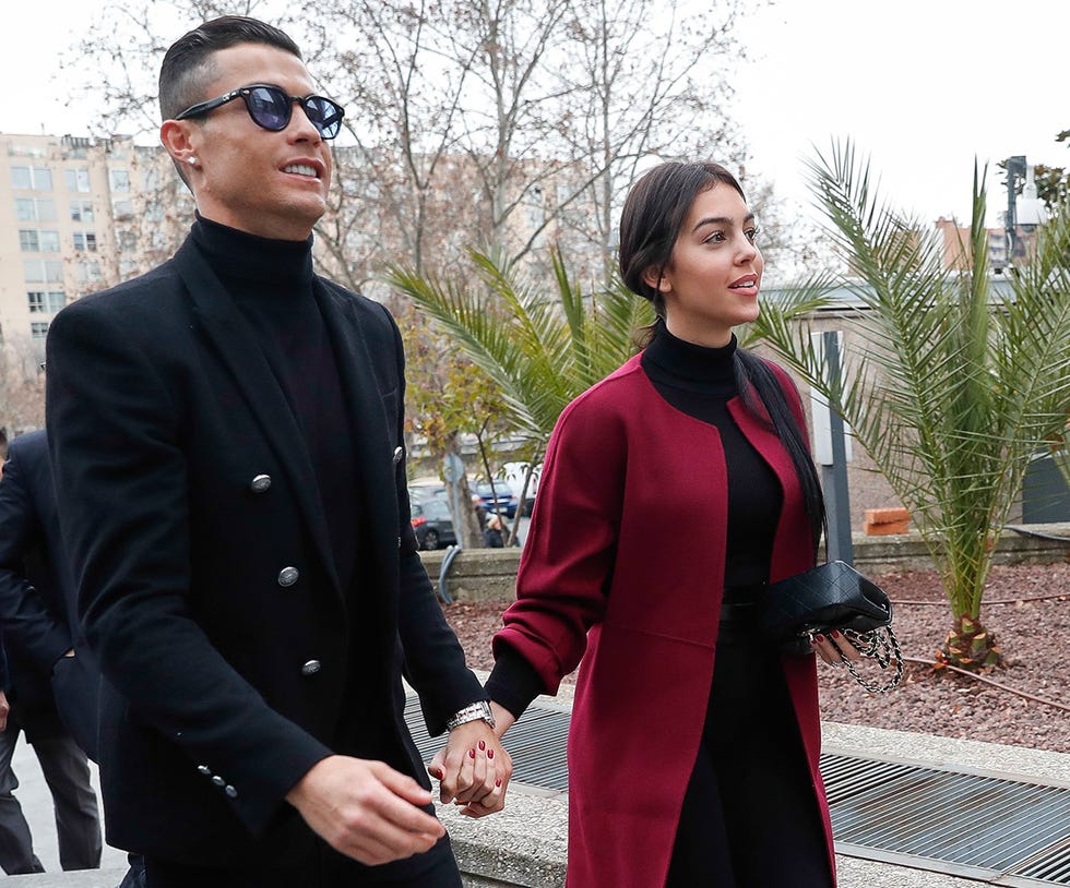 Cristiano Ronaldo y Georgina Rodríguez a su llegada a la Audiencia Provincial de Madrid