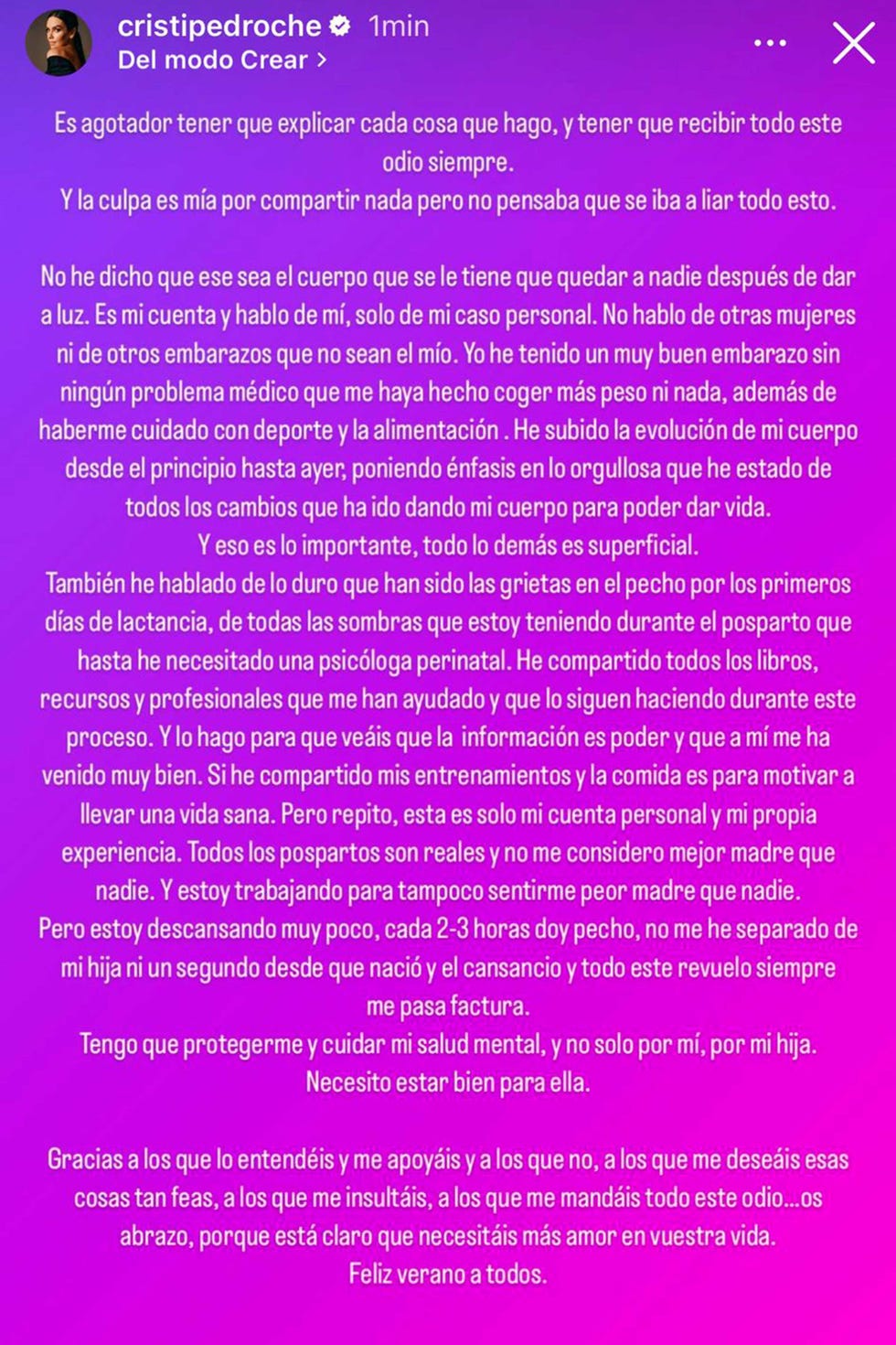 cristina pedroche contesta a las críticas