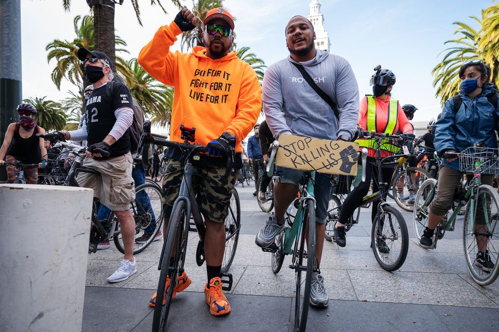 critical mass ride in san francisco on june 5, 2020