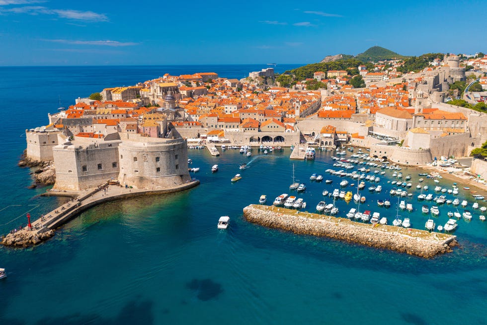 aerial view of the old town of dubrovnik