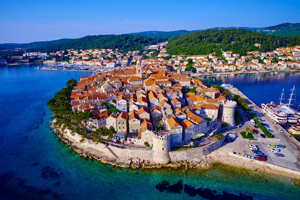 croatia, dalmatia, korcula island, korcula city