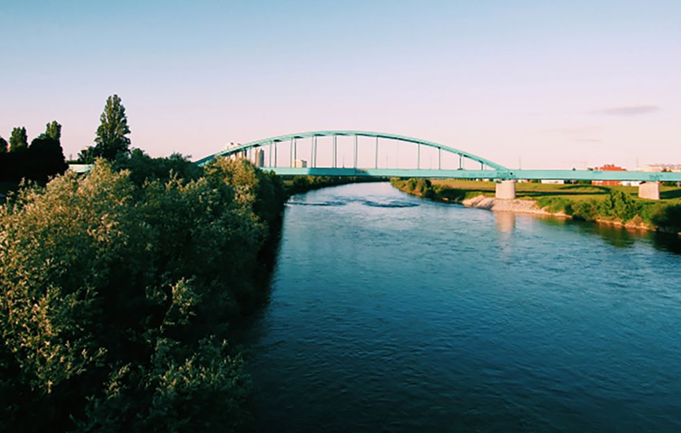 The Hendrix bridge over the Sava River in Zagreb