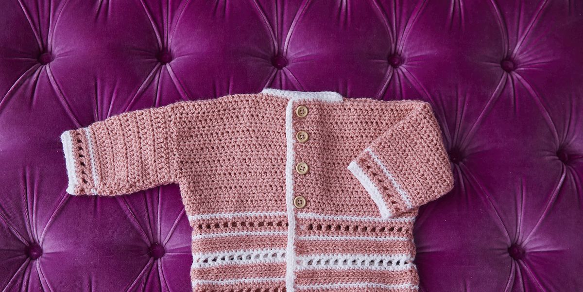 Crochet a cosy baby cardigan with this simple free pattern