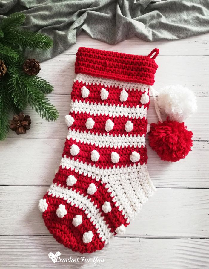 Crocheted christmas deals stockings