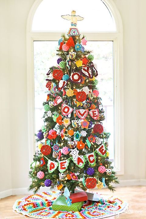 rustic christmas tree ideas crochet