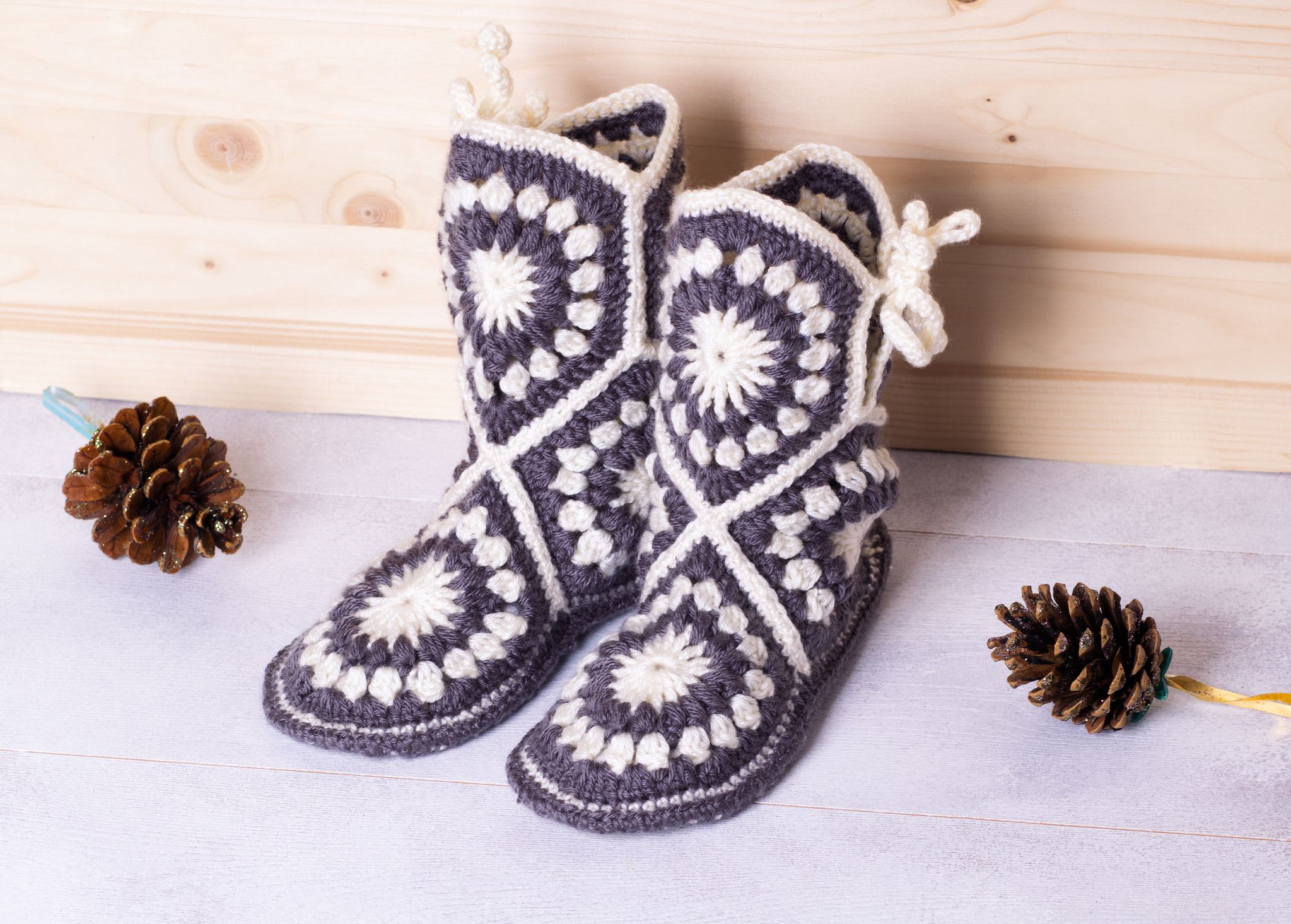 Handmade deals crochet slippers