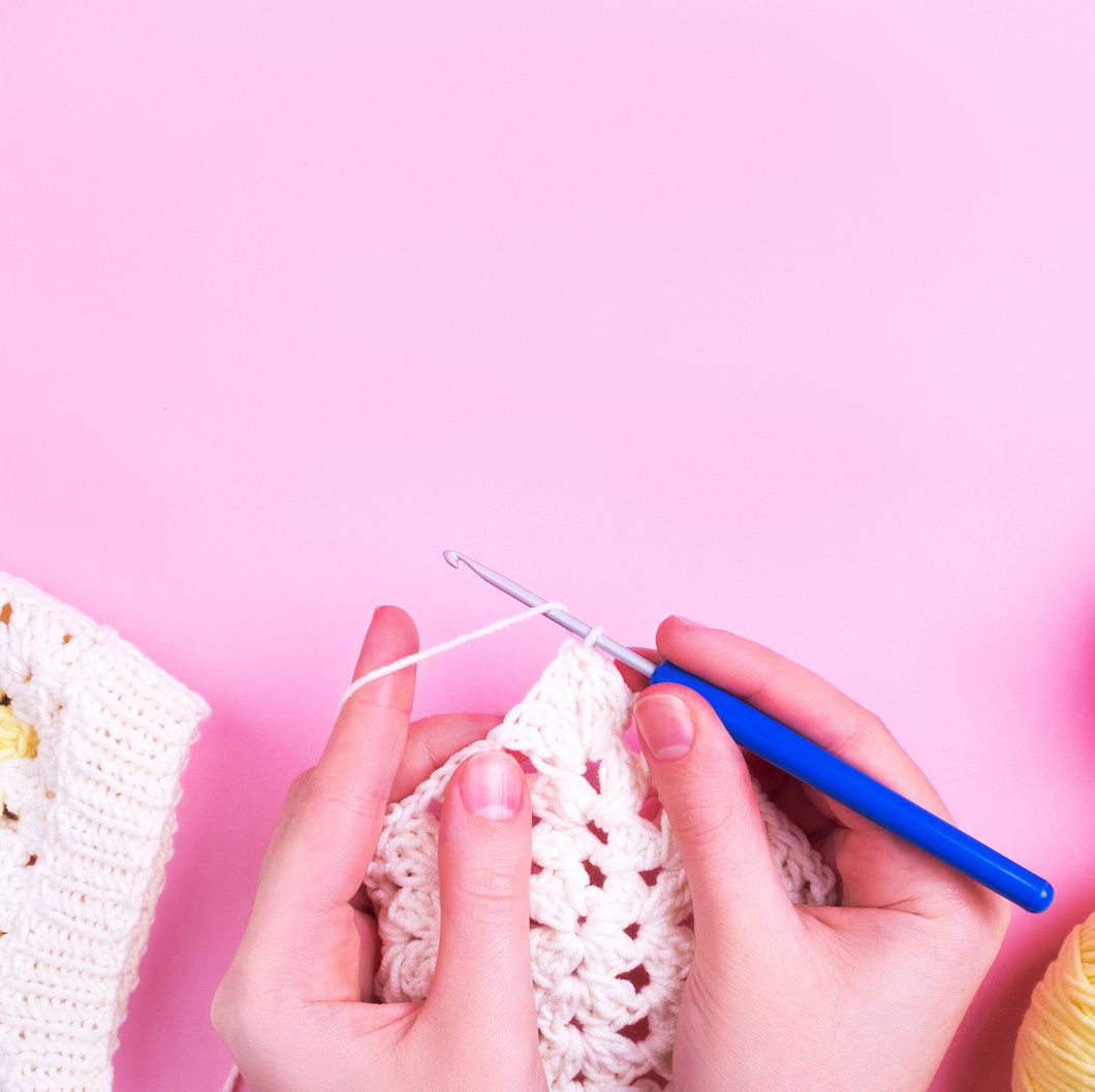 DIY Crochet Ring Hand-Made Adjustable Crochet Loop Tension Ring for Hand  Weaving
