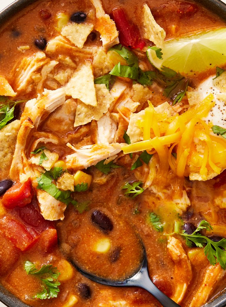 Best Crock-Pot Chicken Enchilada Soup Recipe - How to Make Crock-Pot ...