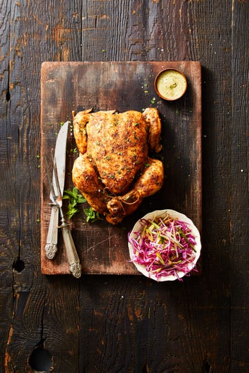 crock star chicken with walnut herb sauce