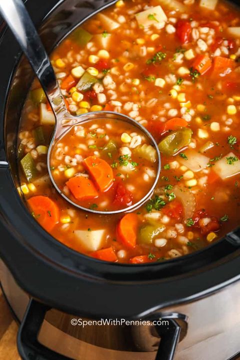 crock pot soup recipes slow cooker vegetable barley
