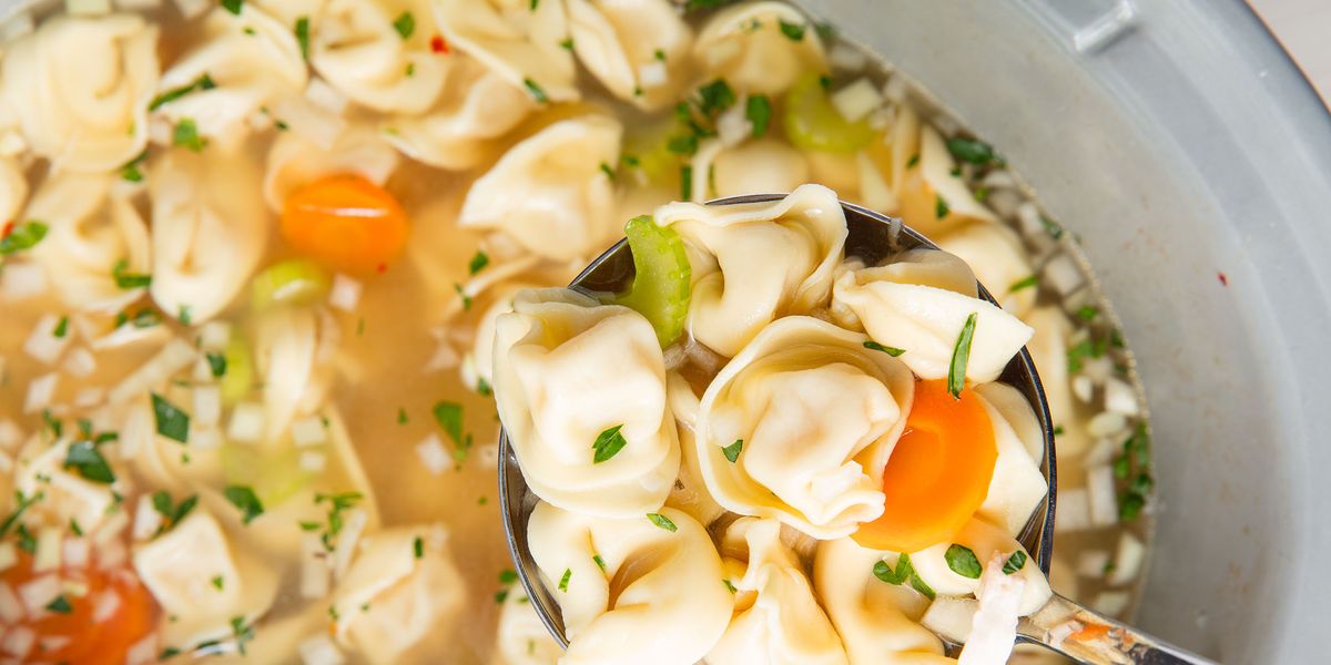 The BEST Tortellini Soup (Crockpot Recipe!)