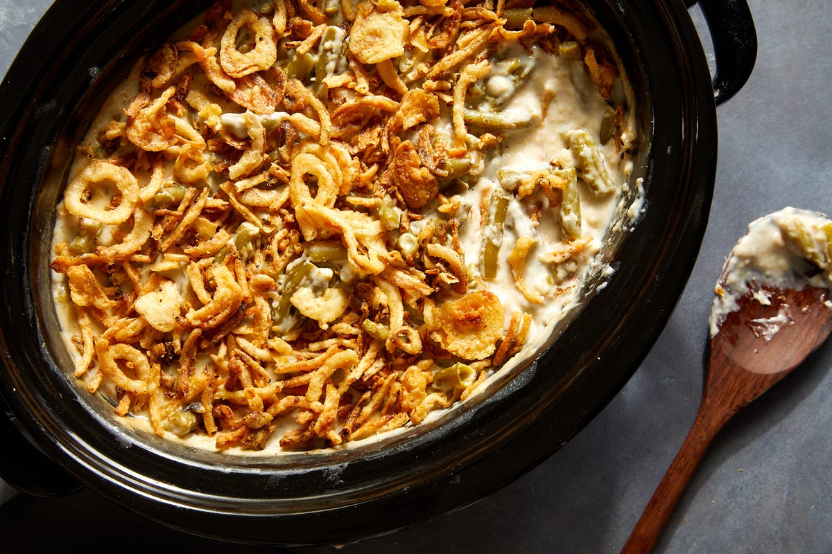 Slow Cooker Green Bean Casserole - The Rockstar Mommy