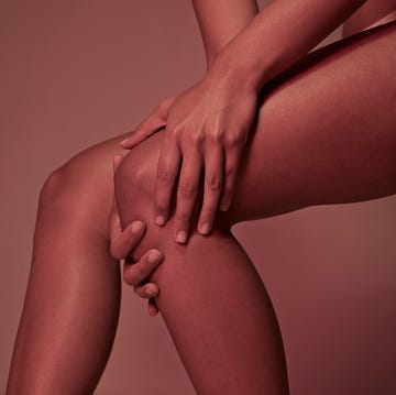 Cropped image of woman having knee pains cropped image of woman having knee pains