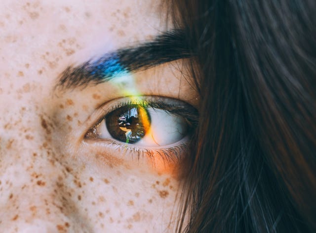 cropped image of young woman eye