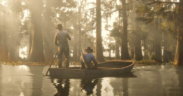 Bayou, Water transportation, Atmospheric phenomenon, Morning, Vehicle, Water, Boat, Waterway, Reflection, Canoe, 