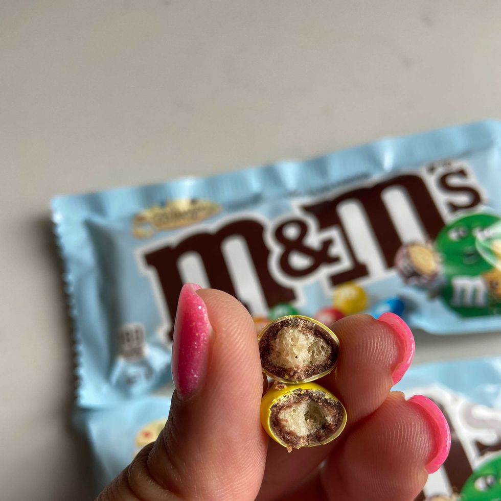 M&M's Candy Topper - Yellow M&M holding Easter Egg