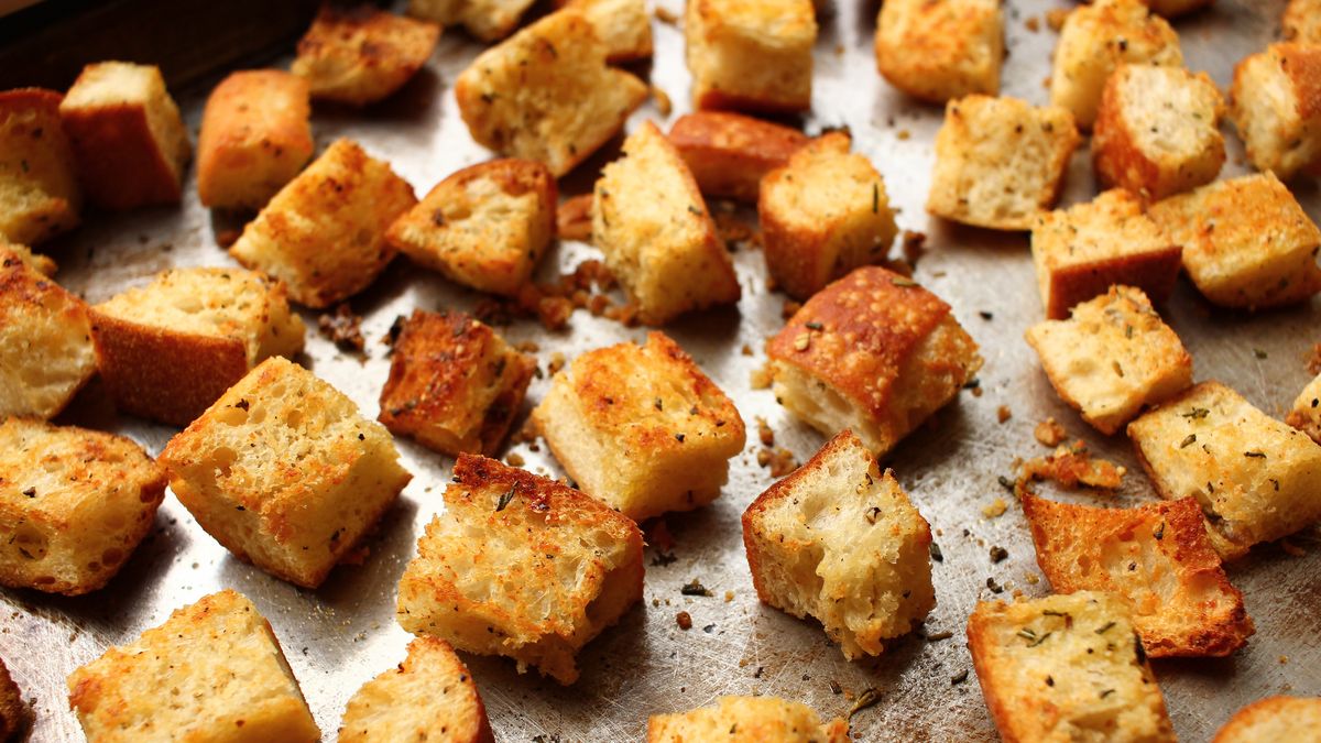 preview for Crunchy Homemade Croutons Are Perfectly Seasoned