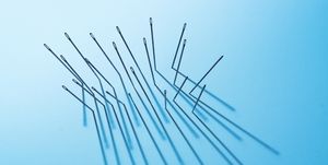 crowded sewing needles