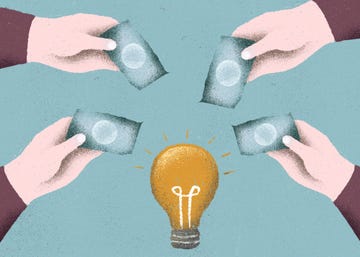 crowdfunding concept investment into idea or business startup