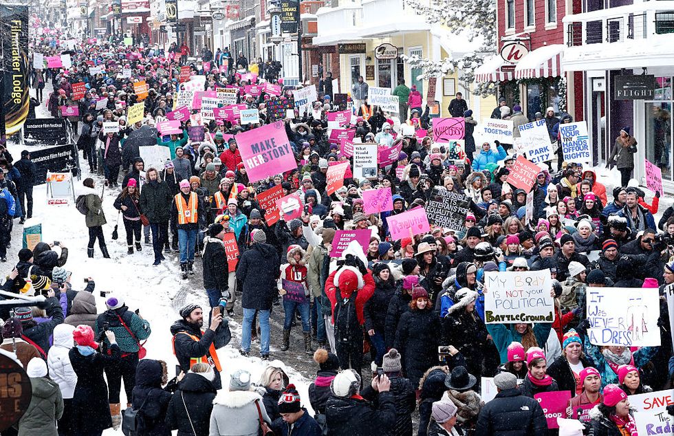 the imdb studio coverage of the women's march on main at the 2017 sundance film festival   2017 park city