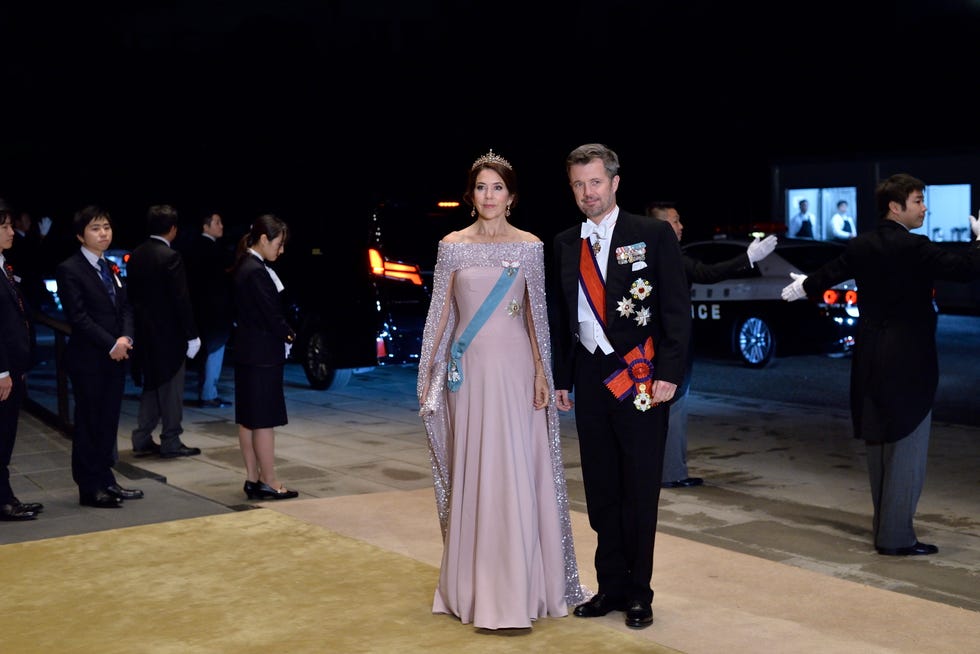 Mary y Federico de Dinamarca en la cena de gala de la entronización de Naruhito en Japón