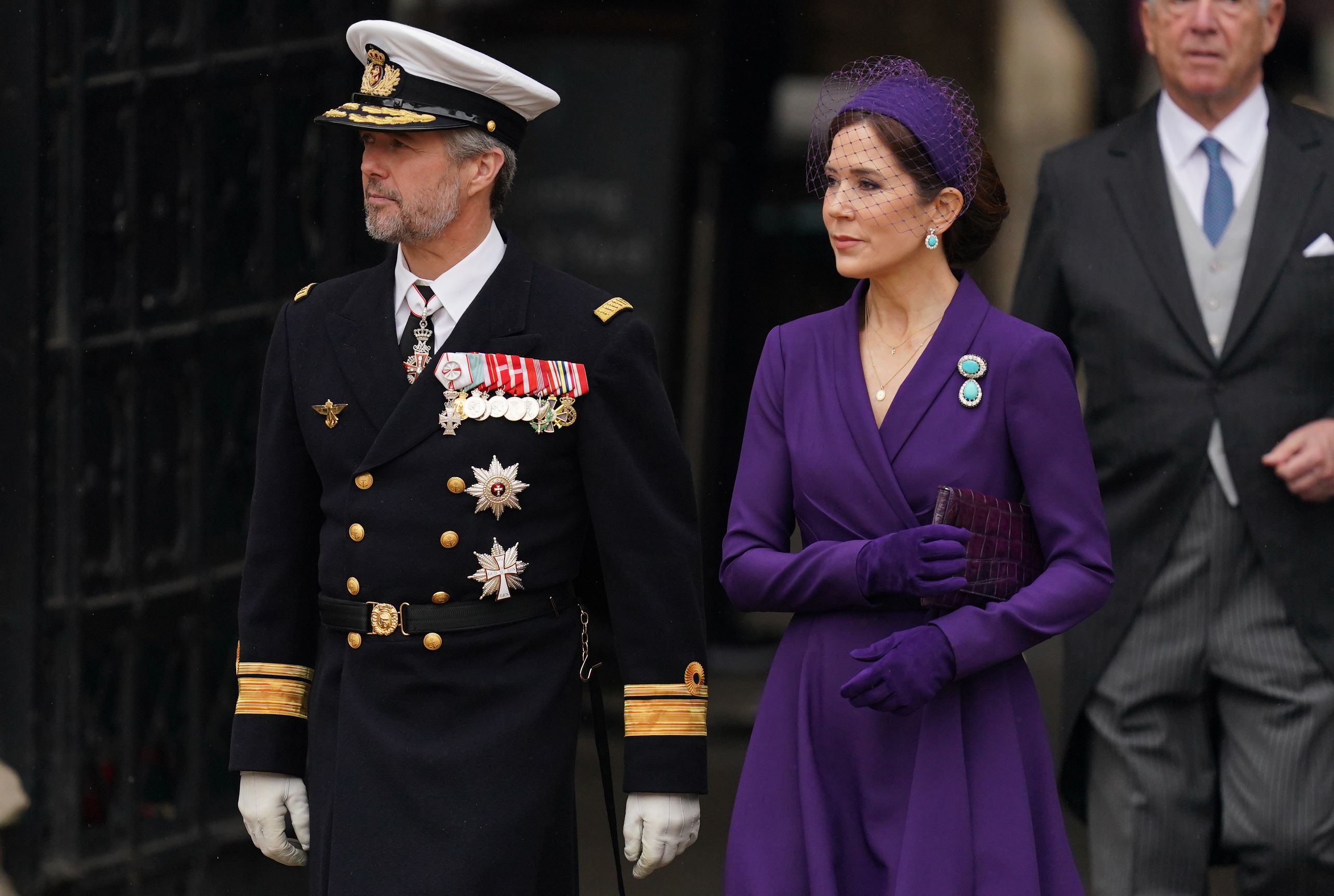 Princess Mary of Denmark Stuns in a Regal Purple Outfit at King Charles's  Coronation - See Photos