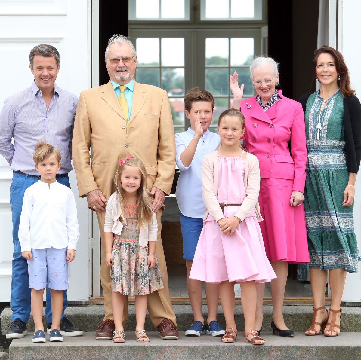 annual summer photocall for the danish royal family at grasten castle