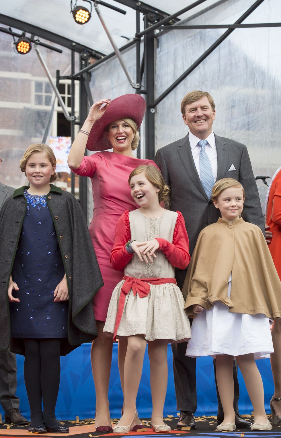 de koninklijke familie tijdens koningsdag 2015