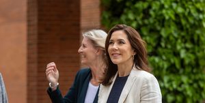 crown princess mary and the mary foundation visit sports school in haslev