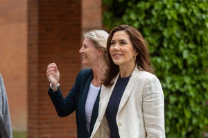 crown princess mary and the mary foundation visit sports school in haslev