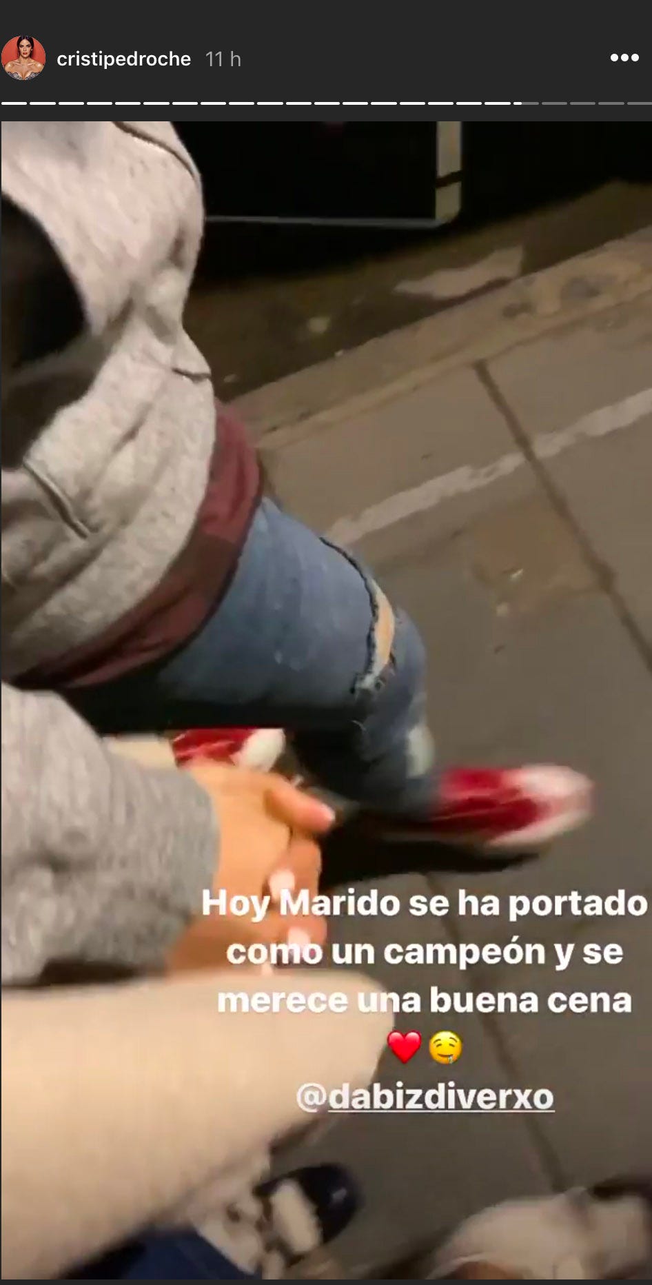 Cristina Pedroche apoya a Dabiz Muñoz tras su operación