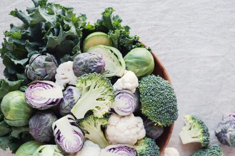 cruciferous vegetables, cauliflower,broccoli, Brussels sprouts, kale in wooden bowl, reducing estrogen dominance, ketogenic diet cruciferous vegetables, cauliflower,broccoli, brussels sprouts, kale in wooden bowl, reducing estrogen dominance, ketogenic diet