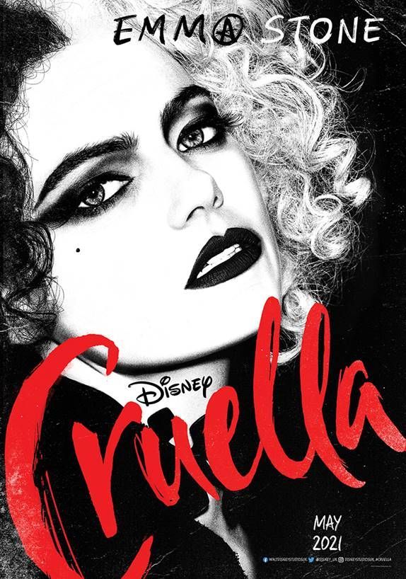 emma stone as cruella in the new disney movie official poster