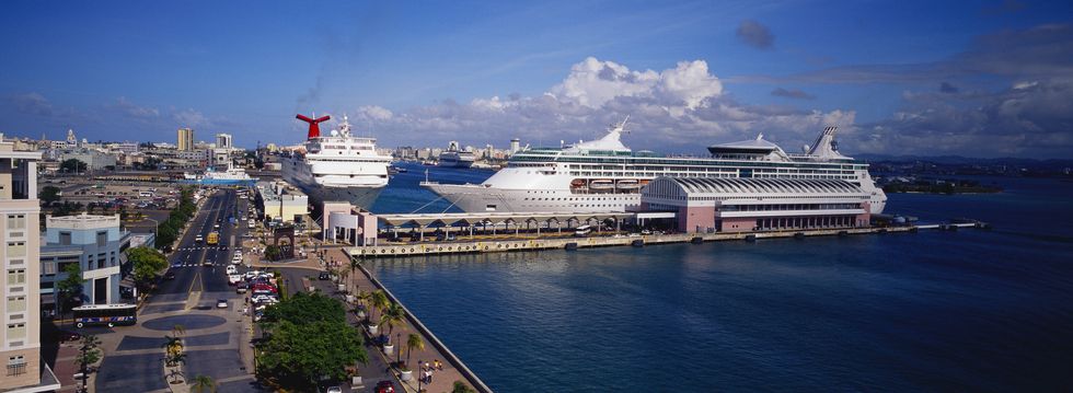 cruise liners docked in san juan