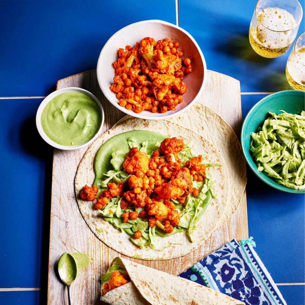 air fryer cauliflower wraps