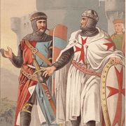 crusaders, lithograph, published in 1890