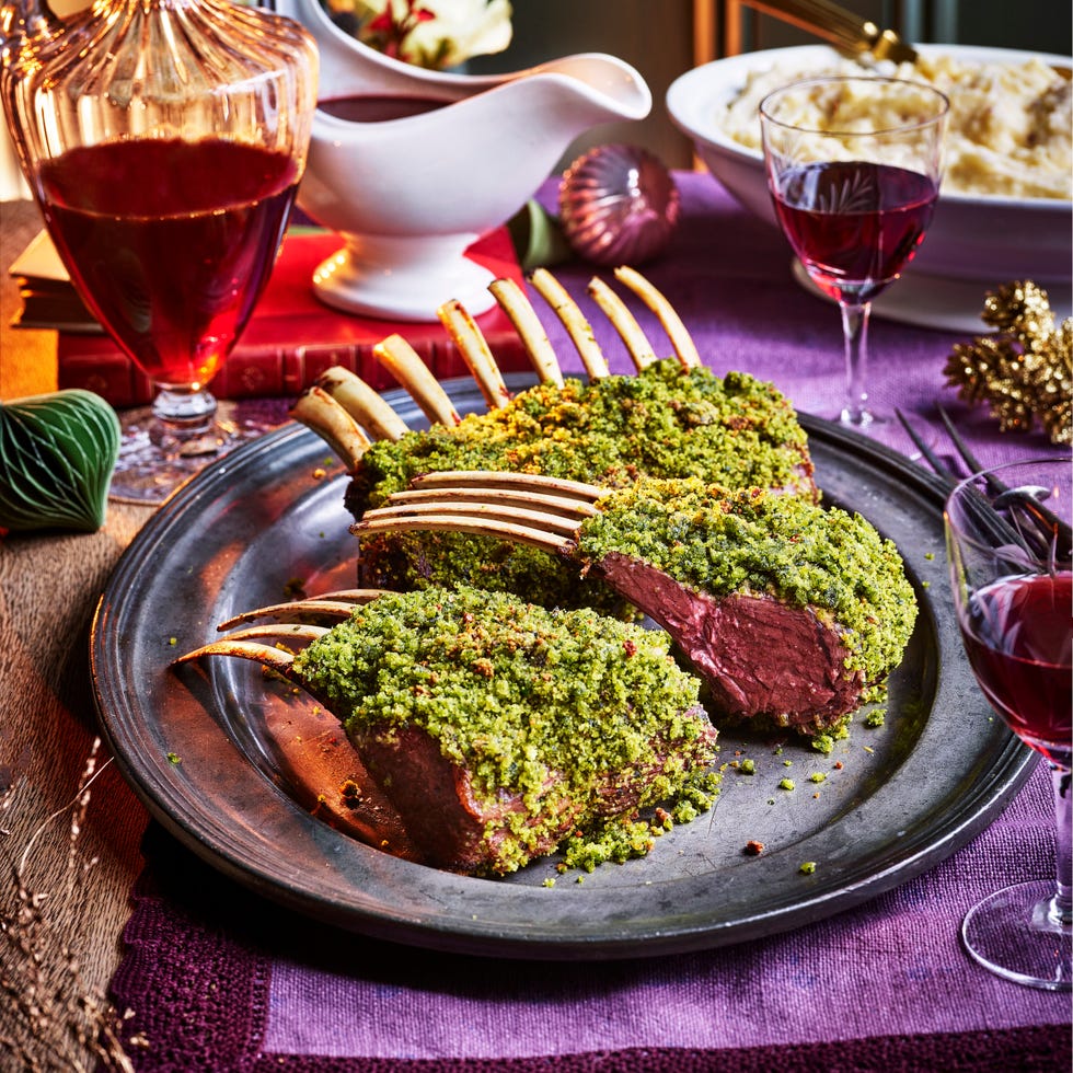 crusted venison with red wine and juniper gravy