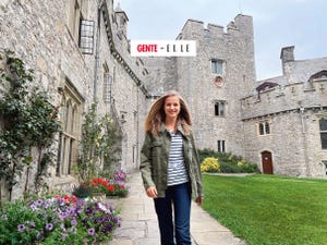 nella foto leonor di spagna, 15 anni, nel cortile del castello di st donat, dove ha sede l'atlantic college