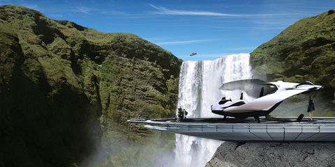 Waterfall, Vehicle, Water feature, Watercourse, Aircraft, Boating, Fjord, Tourism, Airplane, River, 