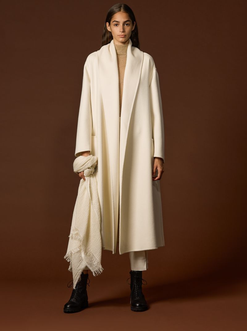 【FABIANA FILIPPI】 WHITE WOOL COAT Fabiana Filippi Wool Coat | Neutrals | FARFETCH